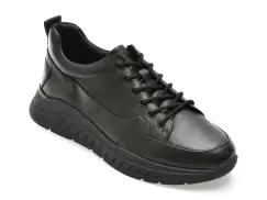 Pantofi sport EPICA negri, 58619, din piele naturala imagine
