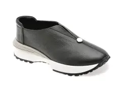 Pantofi sport EPICA negri, 589A101, din piele naturala imagine