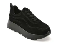 Pantofi sport EPICA negri, 6038, din piele intoarsa imagine