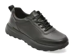 Pantofi sport EPICA negri, 63026, din piele naturala imagine