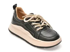 Pantofi sport EPICA negri, 68628, din piele naturala imagine