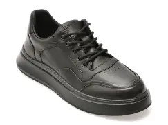 Pantofi sport EPICA negri, 81967, din piele naturala imagine
