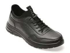 Pantofi sport EPICA negri, CCH14, din piele naturala imagine