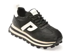 Pantofi sport EPICA negri, M1113, din piele naturala imagine