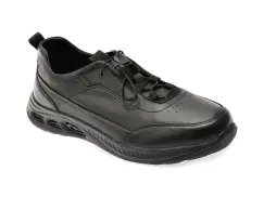 Pantofi sport EPICA negri, T9500, din piele naturala imagine