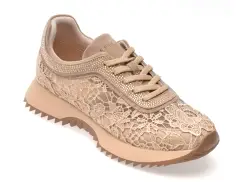 Pantofi sport EPICA nude, QS663, din material textil imagine