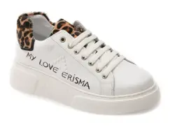 Pantofi sport ERISMA albi, 208907, din piele naturala imagine