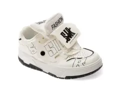 Pantofi sport FASHION albi, C242, din piele ecologica imagine