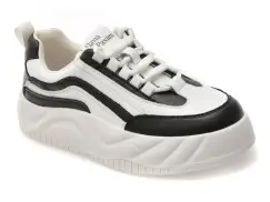 Pantofi sport FLAVIA PASSINI alb-negru, 566, din piele naturala imagine