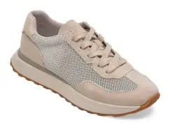 Pantofi sport FLAVIA PASSINI albi, 6182, din material textil si piele naturala imagine