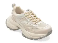 Pantofi sport FLAVIA PASSINI albi, T9178, din pile ecologica imagine