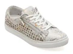 Pantofi sport FLAVIA PASSINI argintii, 24003, din piele naturala imagine