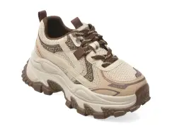 Pantofi sport FLAVIA PASSINI bej, 933, din piele ecologica imagine