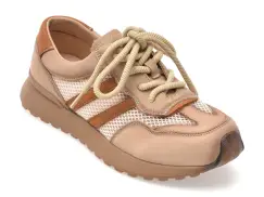 Pantofi sport FLAVIA PASSINI bej, WM05, din material textil si piele naturala imagine