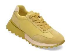 Pantofi sport FLAVIA PASSINI galbeni, 8509, din piele naturala imagine
