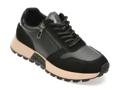 Pantofi sport FLAVIA PASSINI negri, 81850, din piele naturala imagine