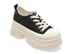 Pantofi sport FLAVIA PASSINI negri, 8550, din piele naturala imagine