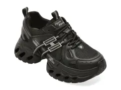 Pantofi sport FLAVIA PASSINI negri, 8820, din material textil imagine