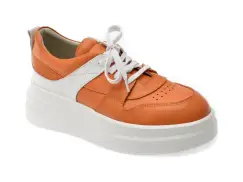 Pantofi sport FLAVIA PASSINI portocalii, 7308, din piele naturala imagine