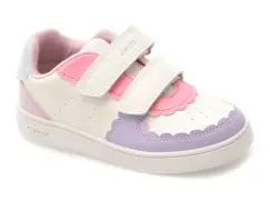 Pantofi sport GEOX albi, B555MA, din piele ecologica imagine