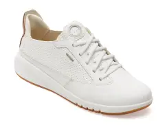 Pantofi sport GEOX albi, D02HNA, din piele naturala imagine