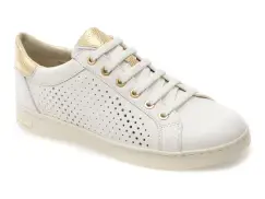 Pantofi sport GEOX albi, D151BB, din piele naturala imagine