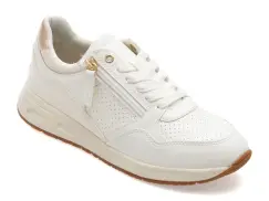 Pantofi sport GEOX albi, D36NQB, din piele ecologica imagine