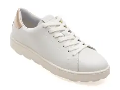 Pantofi sport GEOX albi, D45WEA, din piele ecologica imagine