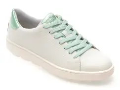 Pantofi sport GEOX albi, D45WEA, din piele naturala imagine