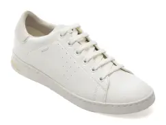 Pantofi sport GEOX albi, D621BA, din piele naturala imagine