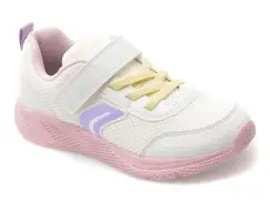 Pantofi sport GEOX albi, J36FWB, din material textil imagine
