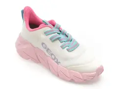 Pantofi sport GEOX albi, J55N5A, din material textil imagine
