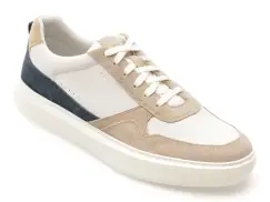 Pantofi sport GEOX albi, U465WA, din piele naturala imagine