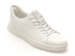 Pantofi sport GEOX albi, U56MAA, din piele ecologica imagine