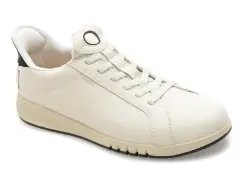 Pantofi sport GEOX albi, U65MUA, din piele naturala imagine