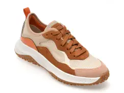 Pantofi sport GEOX bej, D55VNA, din material textil imagine