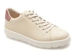 Pantofi sport GEOX bej, D65PJC, din piele naturala imagine