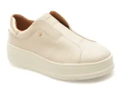 Pantofi sport GEOX bej, D65WVE, din piele naturala imagine