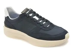 Pantofi sport GEOX bleumarin, U656KA, din material textil si piele naturala imagine