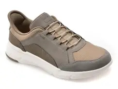 Pantofi sport GEOX gri, U659KA, din piele ecologica imagine