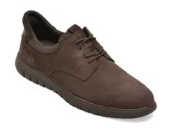 Pantofi sport GEOX maro, U664JA, din piele intoarsa imagine