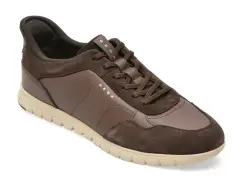 Pantofi sport GEOX maro, U66NEA, din piele ecologica imagine
