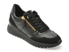 Pantofi sport GEOX negri, D4600A, din piele naturala imagine