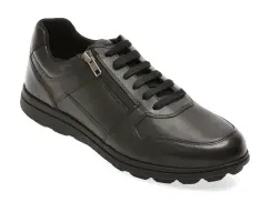 Pantofi sport GEOX negri, U46GRA, din piele naturala imagine