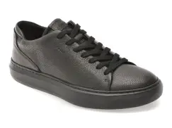 Pantofi sport GEOX negri, U655WA, din piele naturala imagine