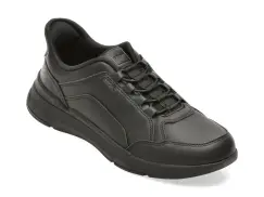 Pantofi sport GEOX negri, U659KA, din piele ecologica imagine