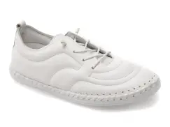 Pantofi sport GOLD DEER albi, 2201620, din piele naturala imagine