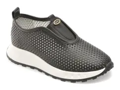 Pantofi sport GOLD DEER negri, 022Y502, din piele naturala imagine