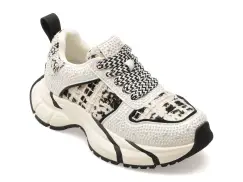 Pantofi sport GRYXX alb-negru, 2575, din material textil imagine