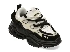 Pantofi sport GRYXX alb-negru, 82695, din piele naturala imagine
